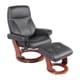 preview thumbnail 12 of 10, Copper Grove Orge Genuine Leather Recliner and Ottoman Black