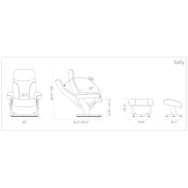 Copper Grove Orge Genuine Leather Recliner and Ottoman Bed Bath