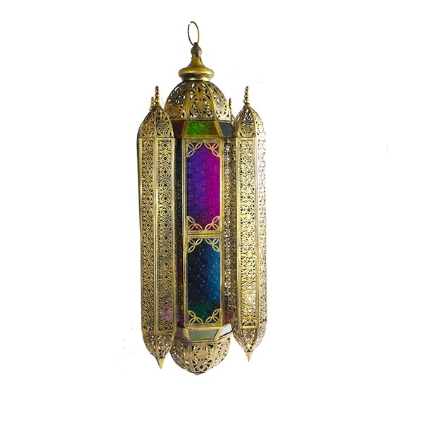 Essential Decor & Beyond Goldtone Metal Traditional Lantern