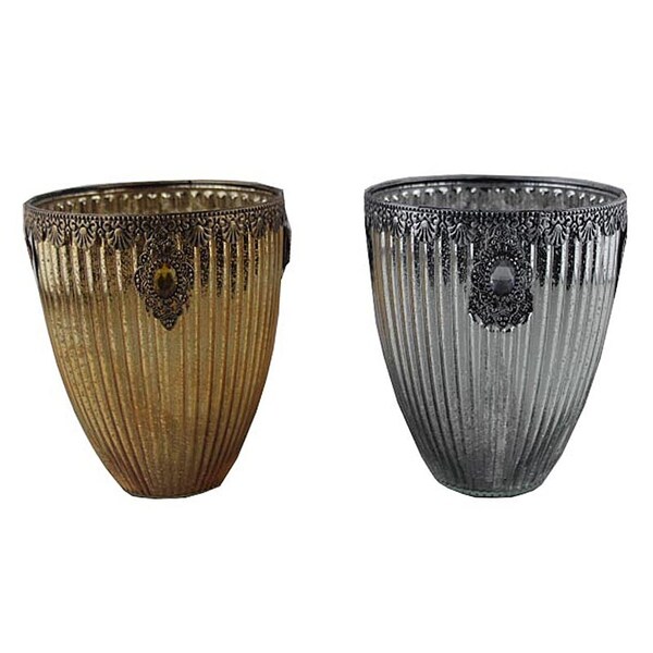 Essential Decor & Beyond Glass Votive Holder EN14253 - 6 x 6 x 5
