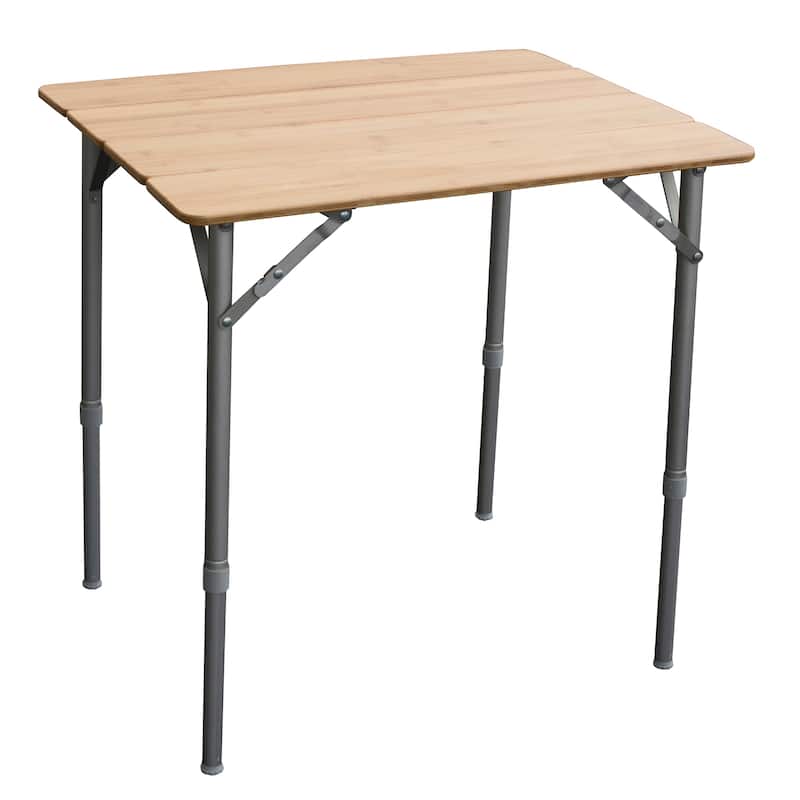 AmeriHome 25.75"x17" Adjustable Height Folding Table W/ Carry Bag