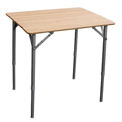 AmeriHome 25.75"x17" Adjustable Height Folding Table W/ Carry Bag