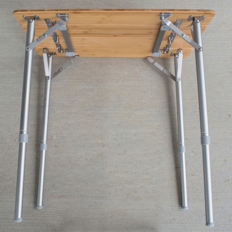AmeriHome 25.75"x17" Adjustable Height Folding Table W/ Carry Bag