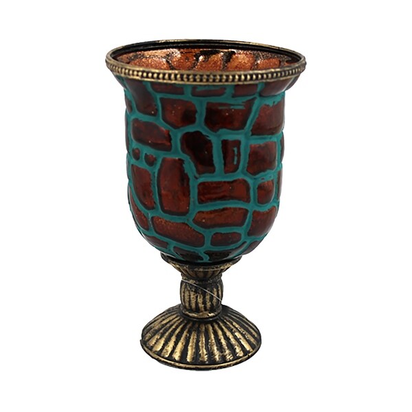 Essential Decor & Beyond Metal Hurricane Candle Holder EN14167 - 5.5 x 5.5 x 9