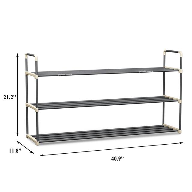 Shoe Rack with 3 Shelves-Three Tiers for 18 Pairs Home-Complete