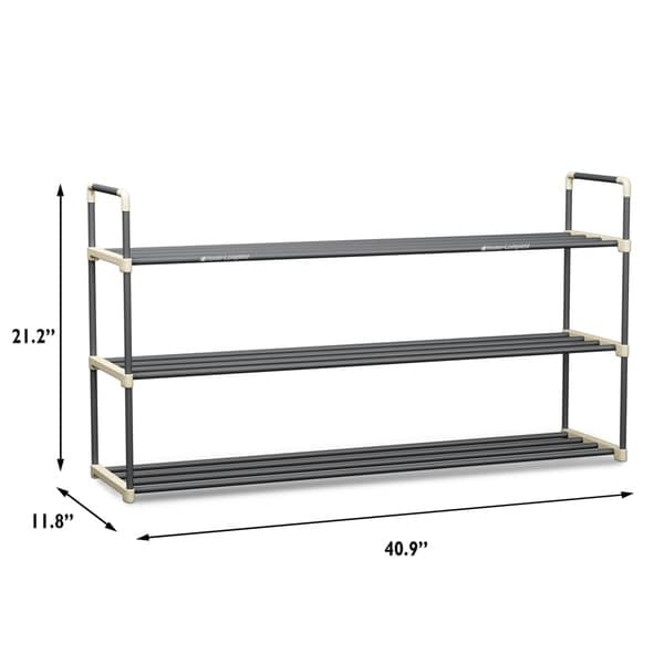 Shoe Rack with 3 Shelves-Three Tiers 