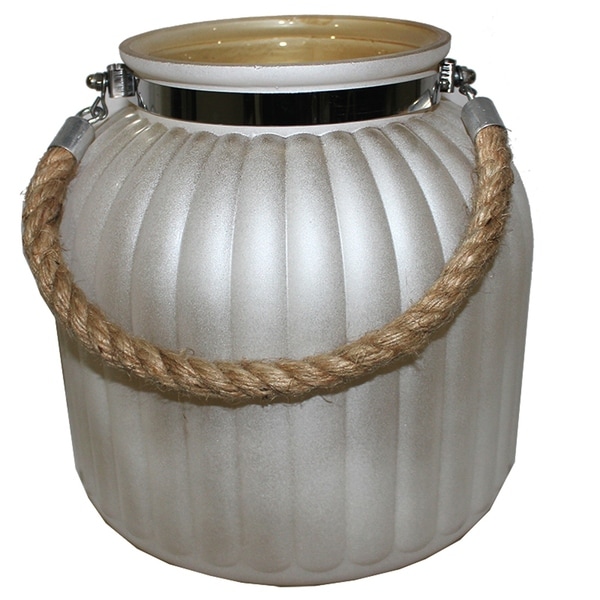 Essential Decor & Beyond Glass Lantern EN111700 - 9.4 x 7 x 7