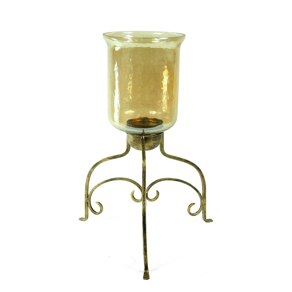 Essential Decor & Beyond Glass Hurricane EN14765 - 10.8 x 10.8 x 17
