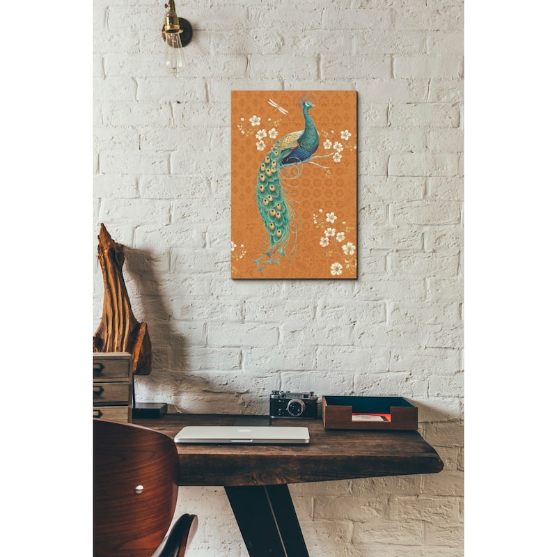 Epic Graffiti 'Ornate Peacock IX Spice' Canvas Wall Art, 12"x18"