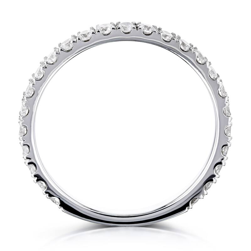 Annello by Kobelli 14k Gold 1/2 Carat TDW Diamond 3-Quarter Eternity Wedding Band