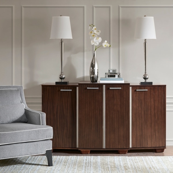Madison Park Signature Vandyke Dark Brown Credenza - 60"w x 19"d x 34.25"h. Opens flyout.