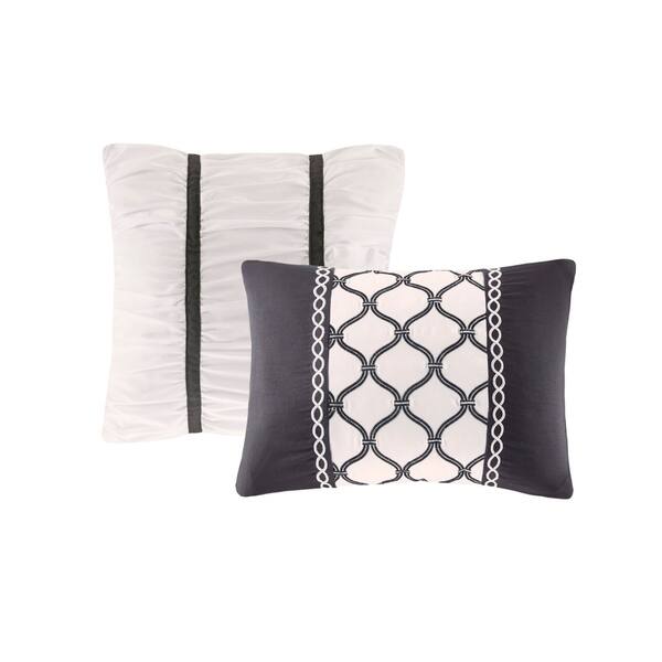Shop Intelligent Design Renee Black White Floral Print Comforter