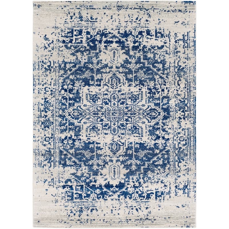 Livabliss Esther Vintage Traditional Area Rug - 12' x 15' - Blue