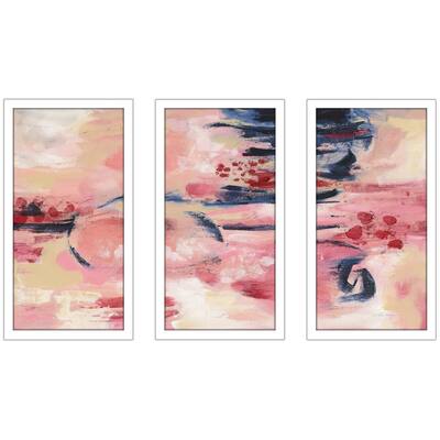 "Sakura II" by Silvia Vassileva Framed Acrylic Wall Art Set - Pink