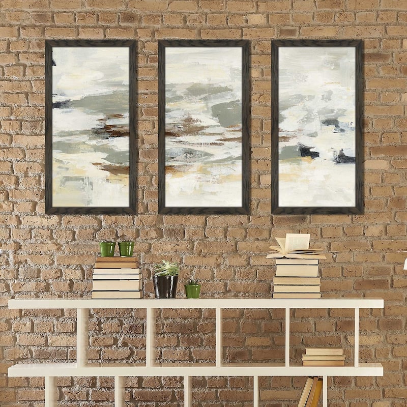 "Steps on Stones II" Framed Acrylic Wall Art Set - gray