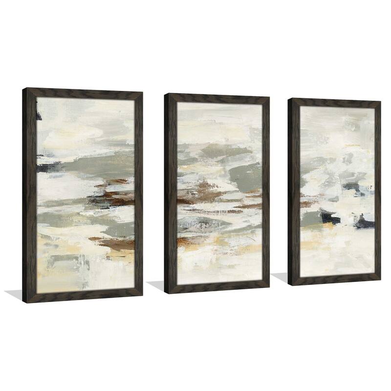 "Steps on Stones II" Framed Acrylic Wall Art Set - gray