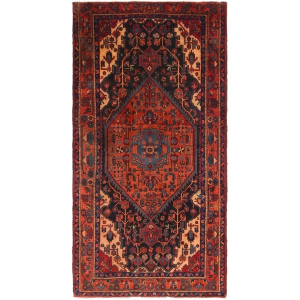 Hand Knotted Tuiserkan Semi Antique Wool Area Rug - 5' 6 x 10' 5