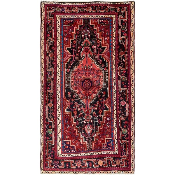 Hand Knotted Tuiserkan Semi Antique Wool Area Rug - 5' 2 x 9' 7