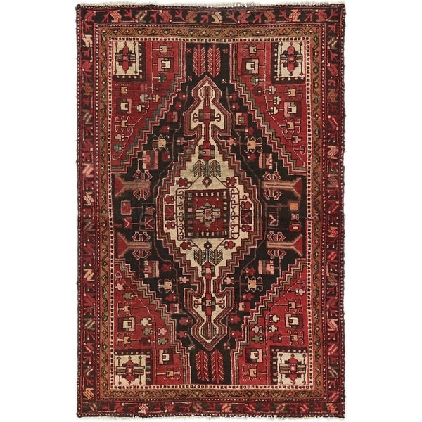 Hand Knotted Tuiserkan Semi Antique Wool Area Rug - 4' x 6' 5