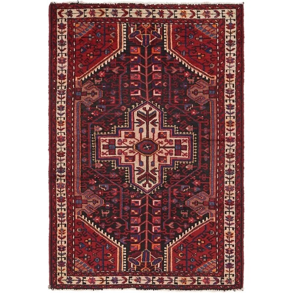 Hand Knotted Tuiserkan Semi Antique Wool Area Rug - 3' 5 x 5'