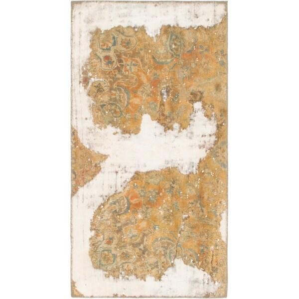 Hand Knotted Ultra Vintage Antique Wool Area Rug - 2' 6 x 5'