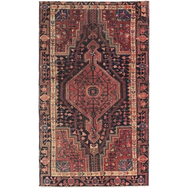 Hand Knotted Tuiserkan Semi Antique Wool Area Rug - 4' x 7'