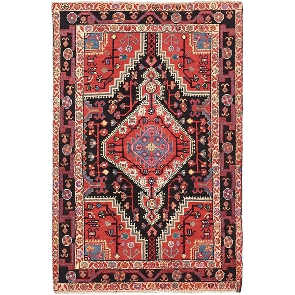 Hand Knotted Tuiserkan Wool Area Rug - 3' 9 x 5' 9