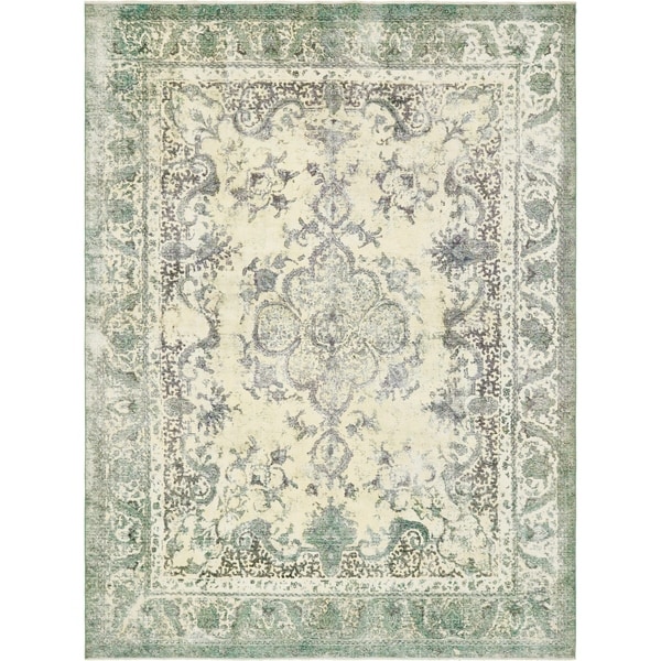 Hand Knotted Ultra Vintage Antique Wool Area Rug - 9' 9 x 13'