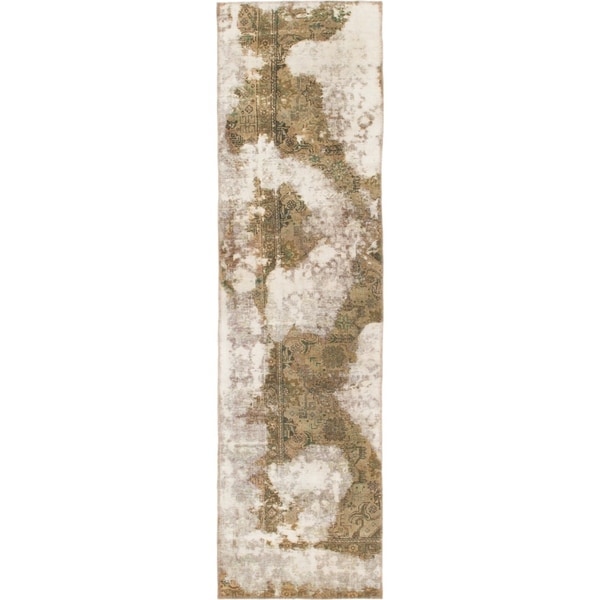 Hand Knotted Ultra Vintage Wool Runner Rug - 2' 9 x 10'