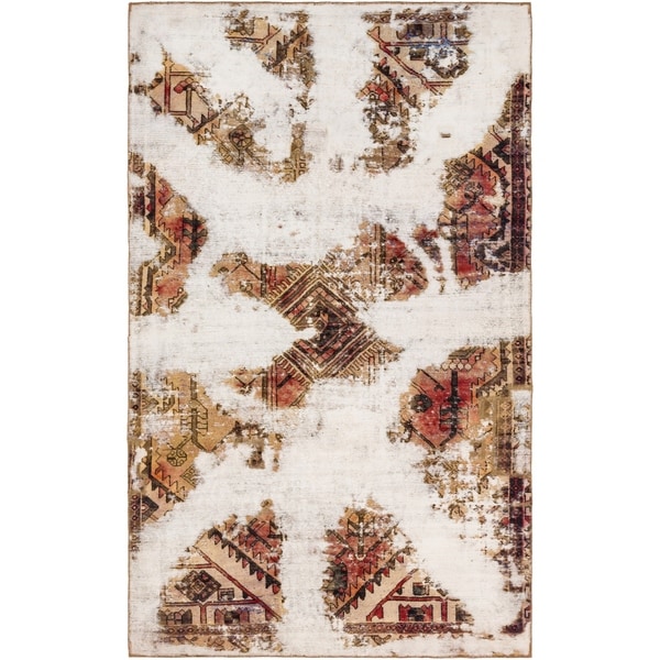 Hand Knotted Ultra Vintage Antique Wool Area Rug - 5' 9 x 9' 5