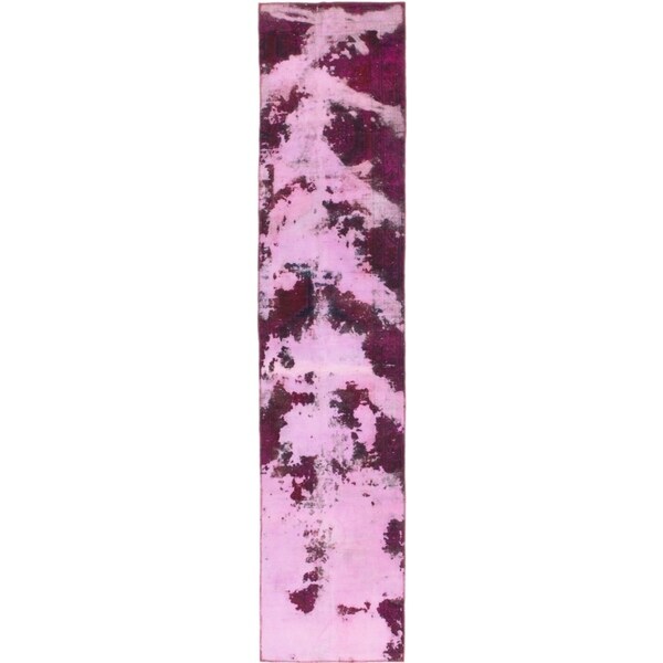 Hand Knotted Ultra Vintage Wool Runner Rug - 2' 6 x 11' 6