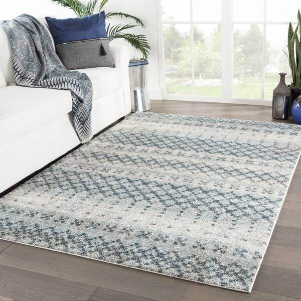 Shop Tanjia Trellis Blue Gray Area Rug 8 10 X 12 Overstock 24079508