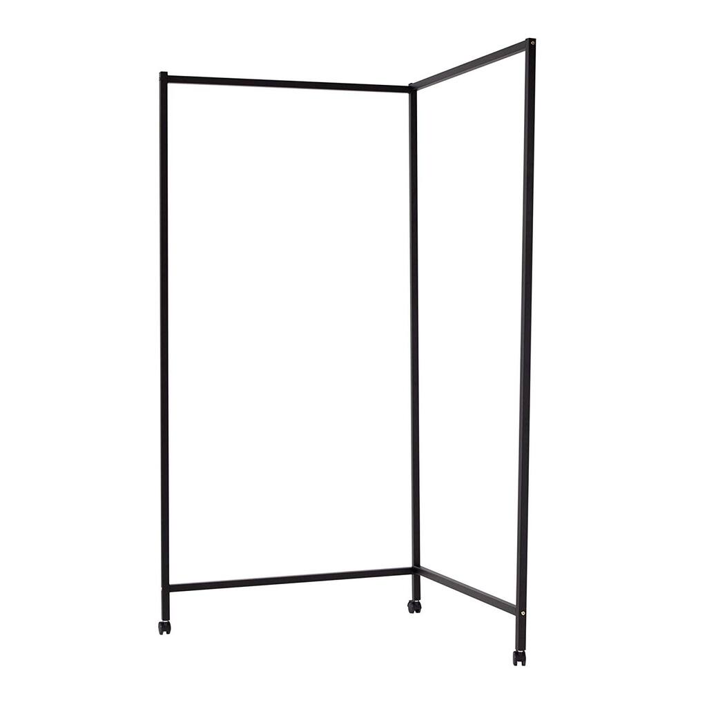 Don't Look At Me - L-Shaped Room Divider - Black Frame - 73.82"H x 35.98"W (each panel)