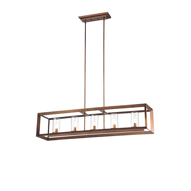 Alois 41-inch Chandelier Antique Copper Finish