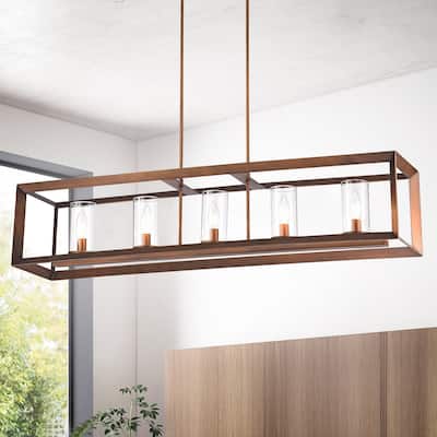Alois 41-inch Chandelier Antique Copper Finish