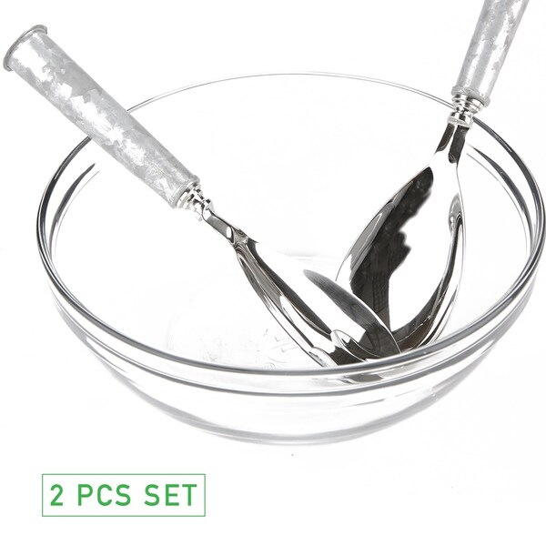 Mind Reader Salad Utensils Set, Salad Server Utensils, Spoon & Fork Set, Stainless Steel Serving, Kitchen, Utensils, Silver
