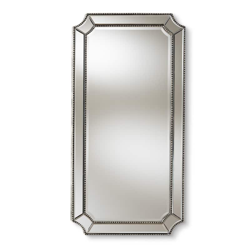 Art Deco Antique Silver Wall Mirror by Baxton Studio - Antique Silver