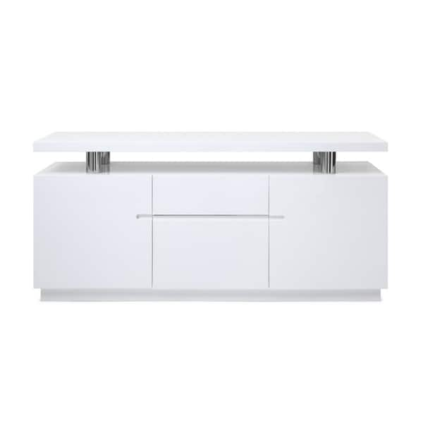 Shop Modrest Stanford Modern White Office Credenza On Sale