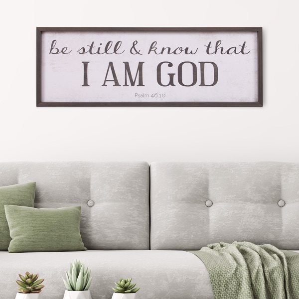 Shop Patton Wall Decor Be Still & Know That I Am God Bible Verse Rustic ...