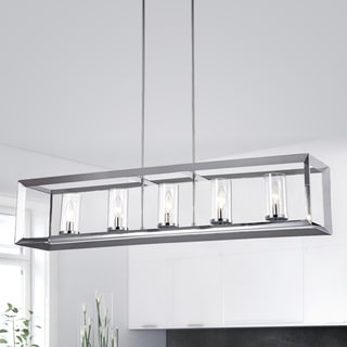 Ciel 41-inch Chrome Finish 5-Light Chandelier
