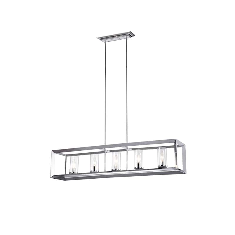 Ciel 41-inch Chrome Finish 5-Light Chandelier