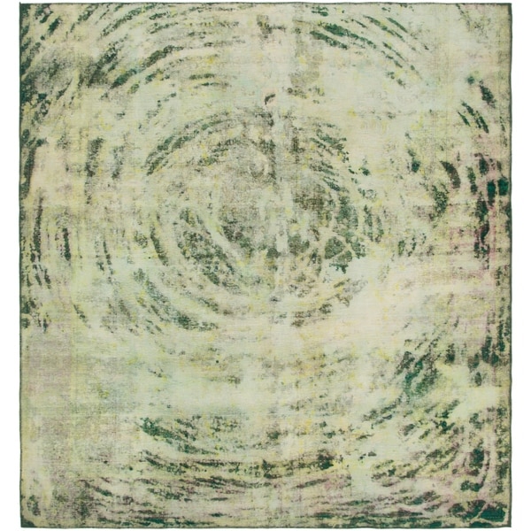 Hand Knotted Ultra Vintage Wool Square Rug - 8' 3 x 8' 9