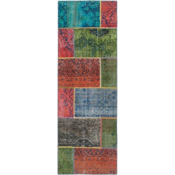 Hand Knotted Ultra Vintage Wool Runner Rug - 2' 8 x 7' 8