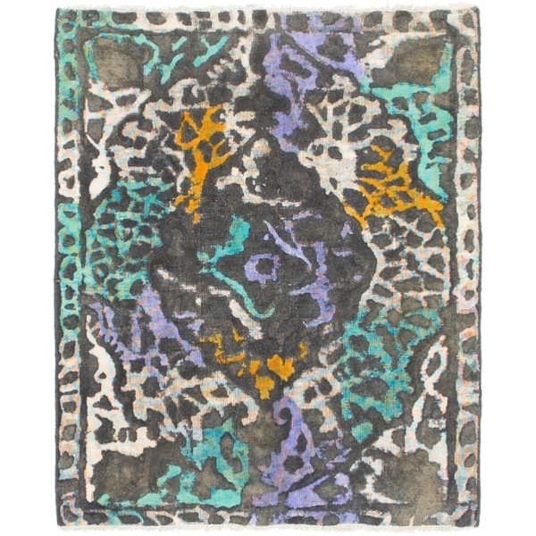 Hand Knotted Ultra Vintage Wool Area Rug - 2' 2 x 2' 9