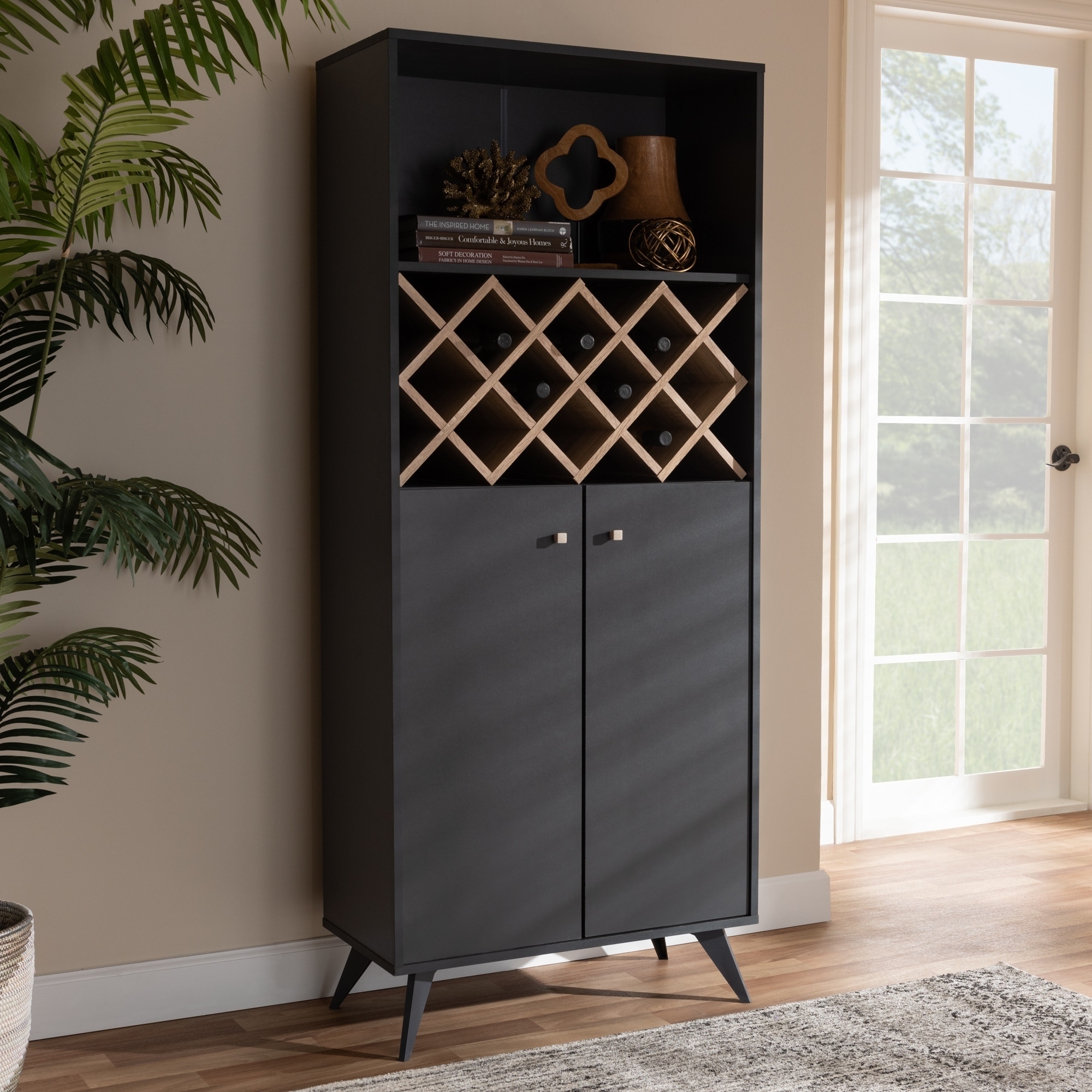 Modesto Brown Bar Cabinet by Baxton Studio On Sale Bed Bath