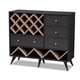 preview thumbnail 3 of 15, Mid-Century Wine Cabinet by Baxton Studio Grey