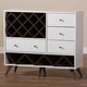 preview thumbnail 17 of 15, Mid-Century Wine Cabinet by Baxton Studio