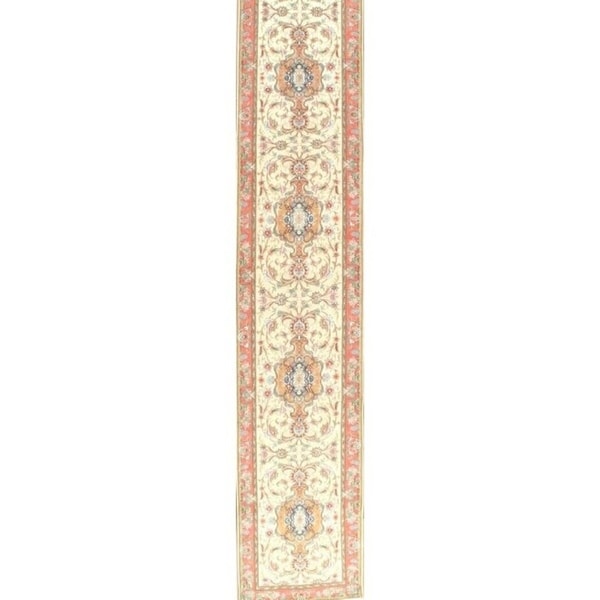 Pasargad DC Persian Tabriz Taba Design Hand-Knotted Area Rug - 3' x 17'1"
