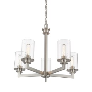 Savannah 5 Light Chandelier (Pewter - Nickel) - Chandeliers For Bedrooms by Overstock.com