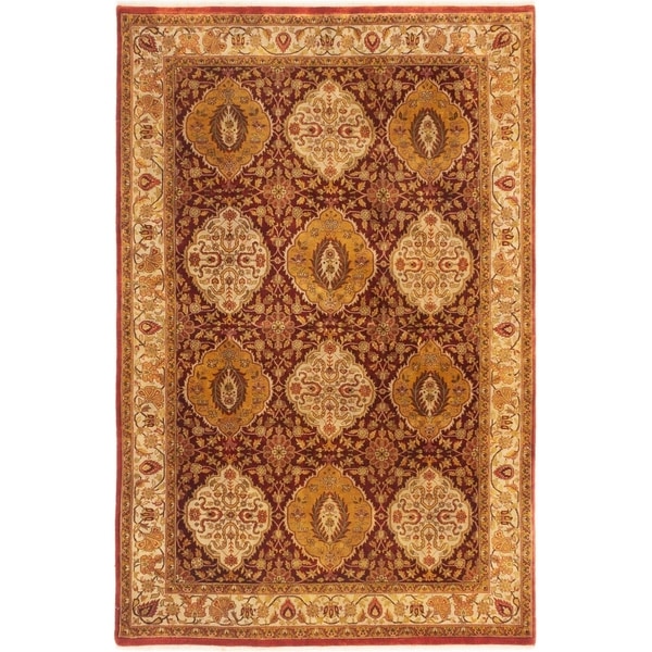 ECARPETGALLERY Hand-knotted Jamshidpour Dark Red Wool Rug - 5'7 x 8'5